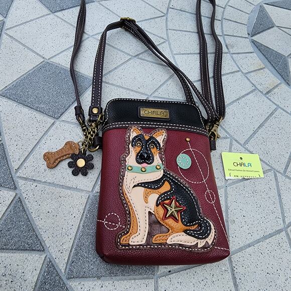 Chala Vegan Leather Doggie Mini Convertible Crossbody Cell Phone Bag - Picture 4 of 9